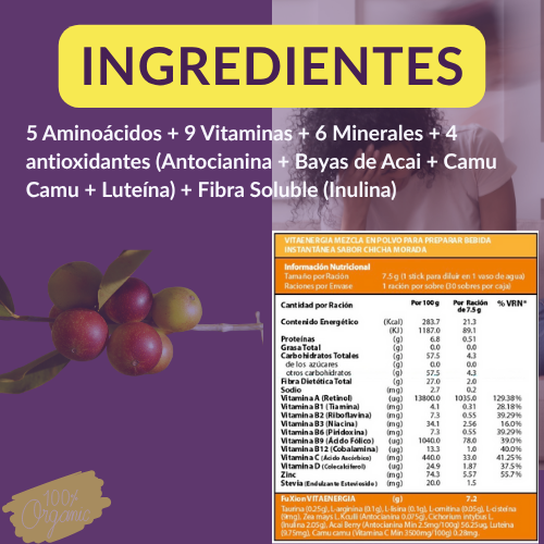 VITAENERGÍA DE FUXION- Multivitamínico Natural