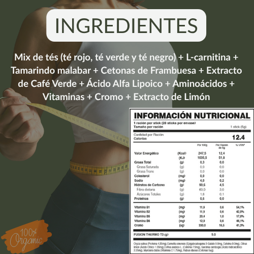 THERMO T3 DE FUXION- Quemador de Grasa Natural