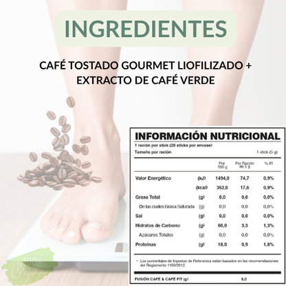 CAFÉ&CAFÉ FIT DE FUXION- Control de Apetito y Peso