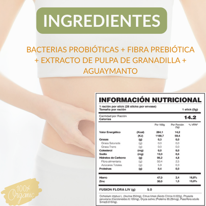 FLORA LIV DE FUXION- Probióticos para Gastritis y Helicobacter Pylori